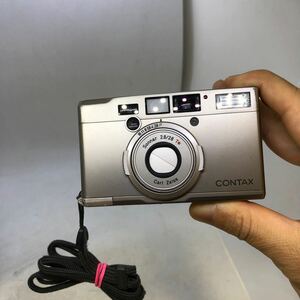 【美品可動品】 CONTAX Tix Carl Zeiss Sonnar 28mm F2.8 搭載 シルバー APSフィルムコンパクトカメラ 1円〜