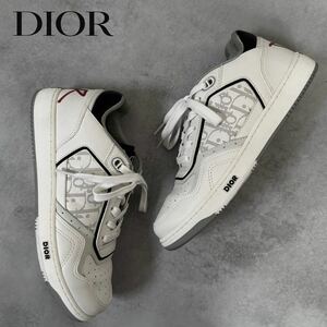 ◆極美品/国内正規品◆DIOR × Shawn Stussy ディオール ショーンステューシー B27ロートップスニーカー 41サイズ(26cm) ホワイト白 メンズ