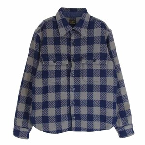 TENDERLOIN テンダーロイン 13AW T-BUFFALO SHT JACKET バッファロー チェック 長袖 シャツ ネイビー系 S【中古】