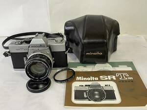  Minolta ミノルタ SRT 101 一眼レフカメラ フィルムカメラ/MC ROKKOR-PF 1:1.7 f=55mm レンズ シャッターOK 現状品
