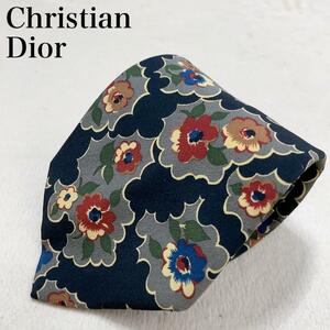 Christian Dior クリスチャンディオール ネクタイ ブランド メンズ 高級感 ハイブランド MONSIEUR ワンポイントロゴ イタリア製 花柄 M60