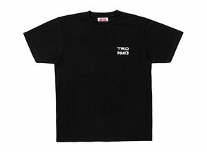 TRD × TOMS 半袖 Tシャツ 黒 左胸 ロゴ入り サイズ：LL ファッション ティーアールディ トムス ブラック