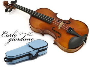 新品 送料無料 カルロジョルダーノ VS-1C みずいろ 4/4 バイオリンセット Carlo giordano 即決