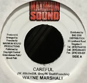 [ 7 / レコード ] Wayne Marshall / Careful ( Reggae / Dancehall ) Maximum Sound ダンスホール レゲエ 