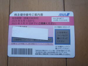 ANA 全日空 株主優待券 2枚　有効搭乗期間 2024年6月1日から2025年5月31日まで　送料無料