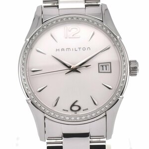 ハミルトン HAMILTON H323810 ジャズマスター ダイヤベゼル デイト クォーツ レディース 美品 箱・保証書付き H#127673