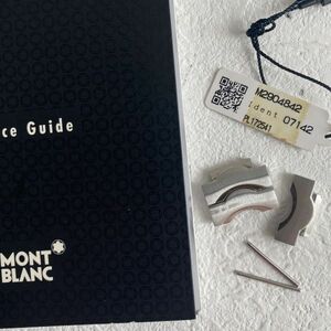 腕時計 ベルトの部品 MONT BLANC/モンブラン 弓カン コマ 金属ベルト バンド バネ棒付き ServiceGuide＆値札付き 自宅コレクション 保管品