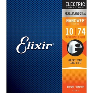 エリクサー ELIXIR 12062 NANOWEB 8-String Light 10-74 8弦 エレキギター弦