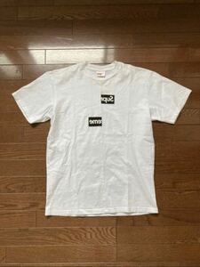 Supreme Comme des Garcons SHIRT Split Box Logo Tee 白 シュプリーム コムデギャルソン tシャツ スプリット ボックスロゴ M 18AW