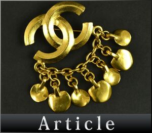 174835◆美品 CHANEL シャネル ココマーク ブローチ アクセサリー 96P GP ゴールド レディース ヴィンテージ ファッション/ E