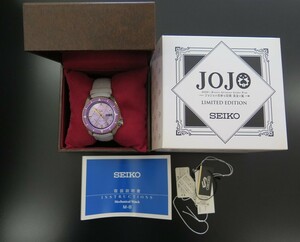 SEIKO 腕時計 現状稼働品 =ジョジョの奇妙な冒険 黄金の風= コラボモデル 【パンナコッタ・フーゴ モデル/SBSA030】