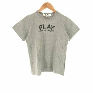 PLAY COMME des GARCONS プレイコムデギャルソン AD2008 ロゴプリントTシャツ グレー サイズ:M レディース ITB676ULN8TQ