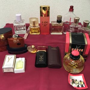 ☆1円〜イヴサンローラン YVES SAINT LAURENT ブランド香水 MCM Cartier まとめ 箱入り残量たっぷりあり 管理番号180 ゆうパック820円