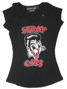 ★ストレイ キャッツ Tシャツ Stray Cats Ladys - S 正規品 sourpuss ネオロカ