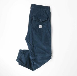 MONCLER ◆ PANTALONE コーデュロイ 2WAY カーゴパンツ 46サイズ ネイビー モンクレール ◆MK12