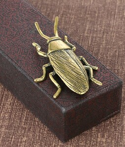 油虫　ゴキブリ　古銅　銅製　唐物 置物 盆景 美術品