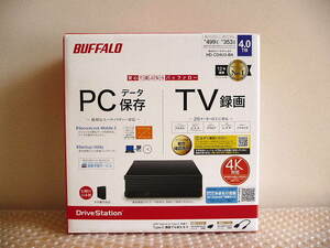 送料無料 美品 BUFFALO バッファロー 4TB 外付けハードディスク HD-CD4U3-BA ♪ パソコン/テレビ録画/PS4対応 HD-CD-Aシリーズ ♪ 日本製