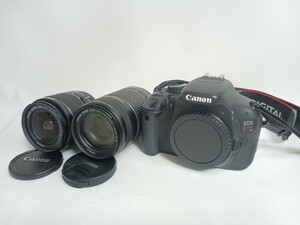 CANON キャノン EOS KISS X5 +EF-S 18-55mm f/3.5-5.6 + 55-250mm f/4-5.6 IS II デジタル一眼レフカメラ 中3