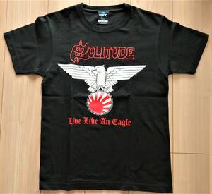 【USED希少品】 SOLITUDE　ソリチュード　東京正統派ヘヴィメタル　オフィシャルTシャツ　SAXONオマージュ　「Ｓ」サイズ