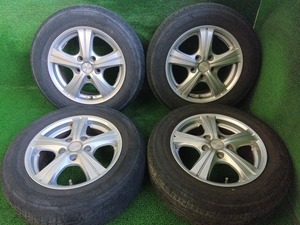 ヨコハマ ES31 195/65R15 社外 EuroAlive 15×6J +50 夏タイヤ付4本 ヴォクシー等に 中古 売切!!