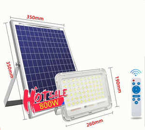 未使用 800W街灯ソーラーライト屋外用 防水 高輝度 自動点灯 バッテリー残量表示 太陽光発電　防犯ライト玄関/庭ガーデンライト投光器 照明