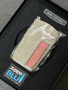 zippo BLU Marllboro 限定品 立体メタル マルボロ 希少モデル GAS LIGHTER 専用ケース 取扱説明書付き