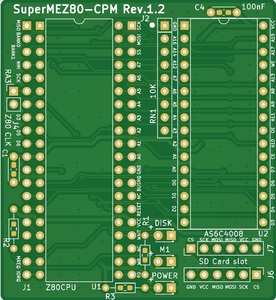 SuperMEZ80-CPM専用プリント基板