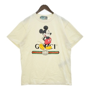 GUCCI Disney ディズニー ミッキーマウス ロゴプリント Tシャツ 半袖カットソー 美品 565806 XJB66 XSサイズ グッチ トップス DM11267■