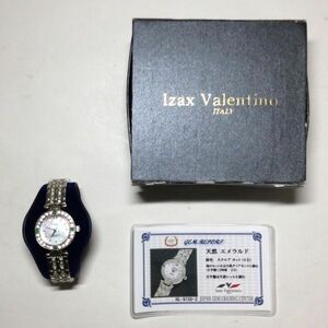 【未点検・未清掃】Izax Valentino アイザックバレンチノ 良品 QZ IVL-9100-3 シェル文字盤 石付 レディース腕時計
