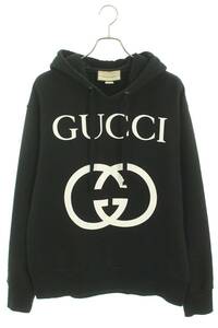 グッチ GUCCI 475374 X3Q25 サイズ:M インターロッキングGプルオーバーパーカー 中古 OM10