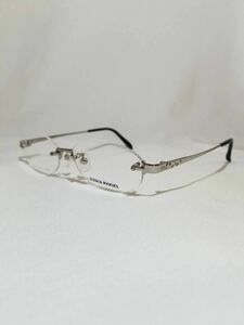 未使用 眼鏡 メガネフレーム SONIA RYKIEL 67-0048 チタン 金属フレーム オシャレ シンプル フチなし メンズ レディース 51□16-135 B-5