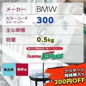 BMW300 車用塗料 希釈済 カラーコード カラーナンバー 300