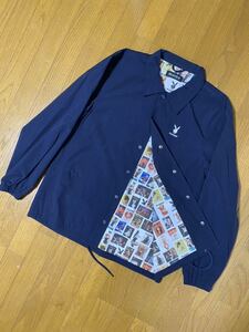 【PLAYBOY × BEAMS T】 裏地アーカイブ写真デザイン ロゴ刺繍 コーチジャケット M ビームス プレイボーイ