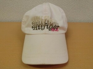 (28923)TOMMY HILFIGER　トミーヒルフィガー　キッズ　キャップ　ライトピンク　USED