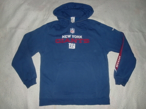 ★Reebok NY GIANTS プルオーバースウェットパーカ US M リーボック NFL ニューヨーク ジャイアンツ フーディスウェット ロイヤルブルー