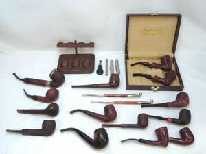 1000円スタート パイプ煙草まとめ16点 Salvatella/Butz-Choquin/DUNHILL/STANWELL/CHACOM/メシャム/キセル等 喫煙具 付属品有 [3/4] B①808