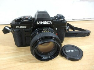 2K5-3「MINOLTA ミノルタ X-500 ボディ レンズ/MD 50㎜ 1：1.4」フィルムカメラ 一眼レフ 動作未確認 現状品 ジャンク
