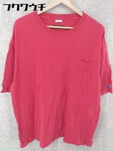 ◇ Champion チャンピオン RAGEBLUE レイジブルー コラボ 半袖 Tシャツ カットソー サイズL レッド メンズ