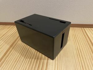 BUFFALO ケーブルボックス 電源タップ&ケーブル収容 Sサイズ ブラック BSTB01SBK