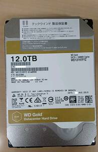 その9 WesternDigita WD121KRYZ 12TB 3.5インチHDD 28485時間　電源投入37回（送料込み）
