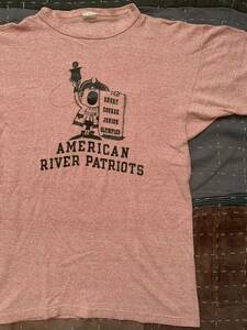 70s 初期 オンブック チャンピオン 赤杢 vintage Tシャツ バータグ vintage USA製 アメリカ製 champion キャラクター ピンク レッド 