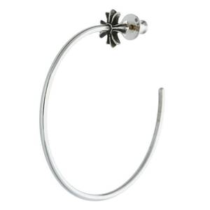 クロムハーツ Chrome Hearts HOOP CH PLS/CHプラスフープ シルバーピアス 中古 GZ11