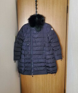 モンクレール【美品】CHAMPS レディース ダウンジャケット/コート サイズ1 ブラック ジャパンタグ MONCLER