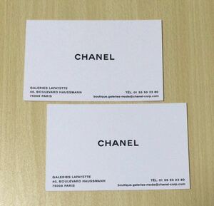 シャネル CHANEL メッセージカード 2枚