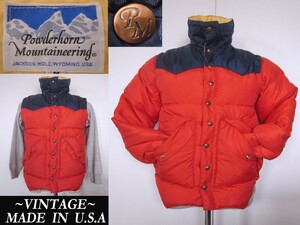 70sビンテージ Powderhorn パウダーホーン USAアメリカ製 2way ダウンジャケット VINTAGEロッキーマウンテンcanada Goose ガーメンツ model