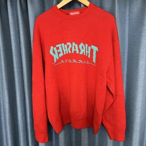 Supreme 21FW Thrasher Sweater red セーター 赤 シュプリーム ニット 長袖 