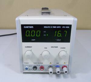 CUSTOM DC POWER SUPPLY CPS-1850L直流安定化電源 管理番号：RH-914