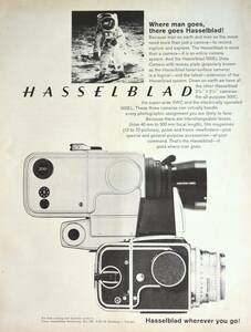 稀少・カメラ広告！1967年ハッセルブラッド カメラ広告/Hasselblad/昭和レトロ/宇宙飛行士/C