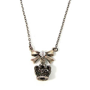 JUSTIN DAVIS ジャスティンデイビス ネックレス SNJ351 PETIT FADEIT NECKLACE プチフェイディット クラウン リボン 28007410