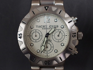 ヨットクラブ ジュネーブ YACHTCLUB GENEVE メンズ ウォッチ クロノグラフ クォーツ 腕時計 型式: YG-2005 管理No.20022